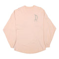 DISNEY Womens Pale Pink Glitter Logo Long Sleeve Crew Neck T-Shirt XS Casual