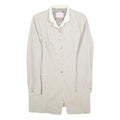 WHITE LABEL Womens Cream Linen Blend Tailored Jacket UK 12 Button Closure Plain