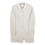 WHITE LABEL Womens Cream Linen Blend Tailored Jacket UK 12 Button Closure Plain