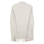 WHITE LABEL Womens Cream Linen Blend Tailored Jacket UK 12 Button Closure Plain