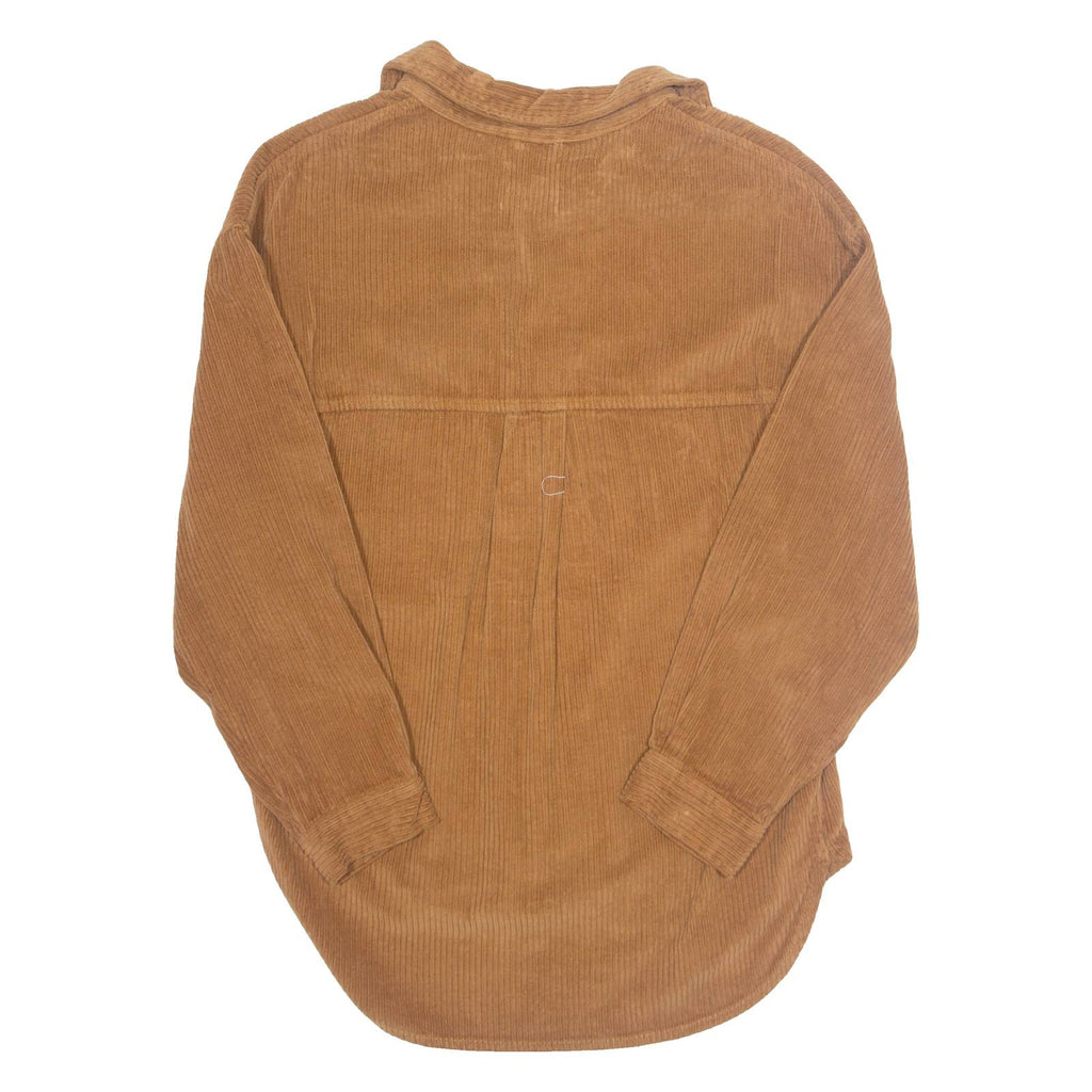 BERSHKA Womens Blouse Brown Collared Long Sleeve L