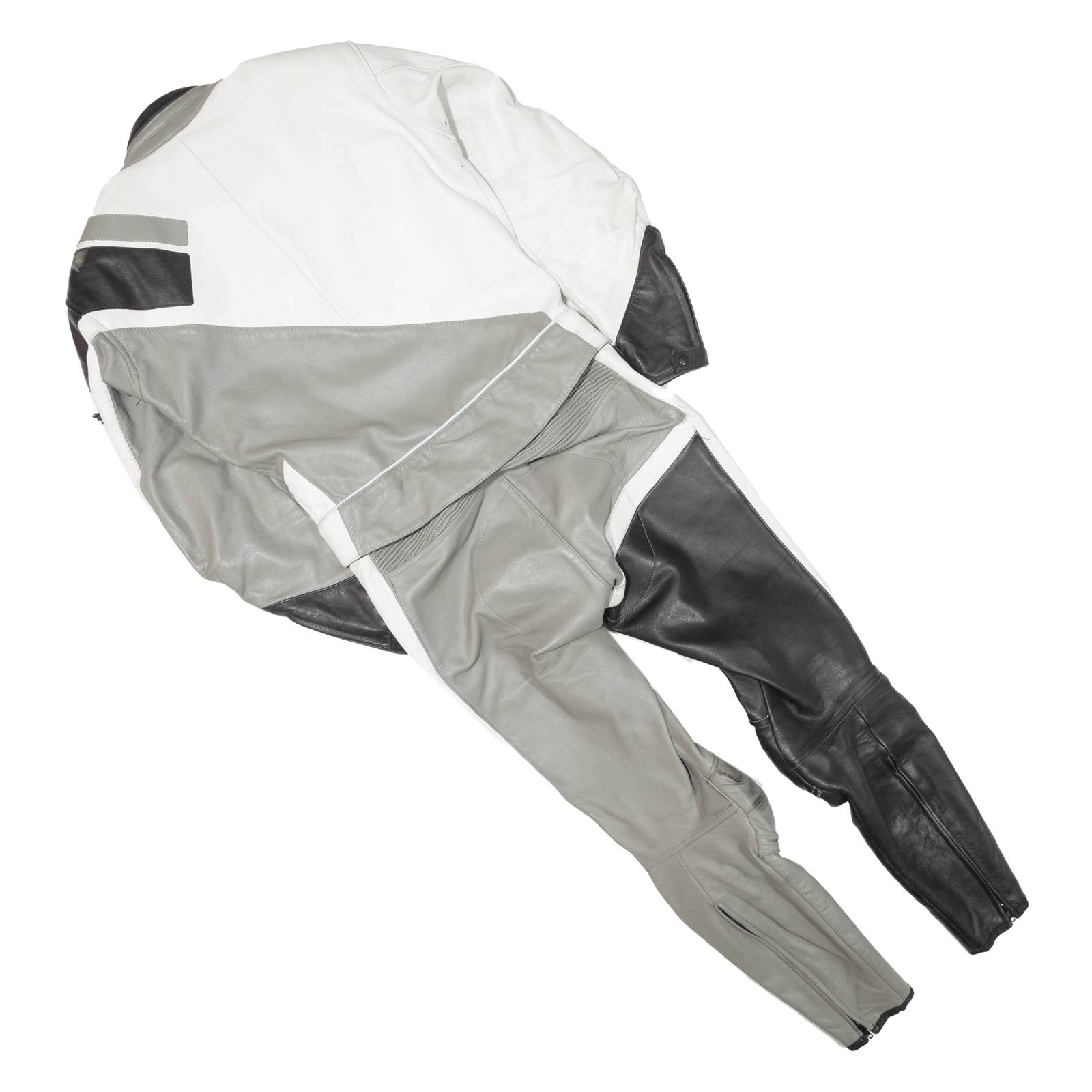 DAINESE Motorcycle Biker Armoured Padded Mens Overalls Grey Leather S W32 L27