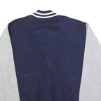 COOL FASHION Mens Navy Blue & Grey London England Varsity Jacket XL Cotton Blend