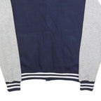 COOL FASHION Mens Navy Blue & Grey London England Varsity Jacket XL Cotton Blend