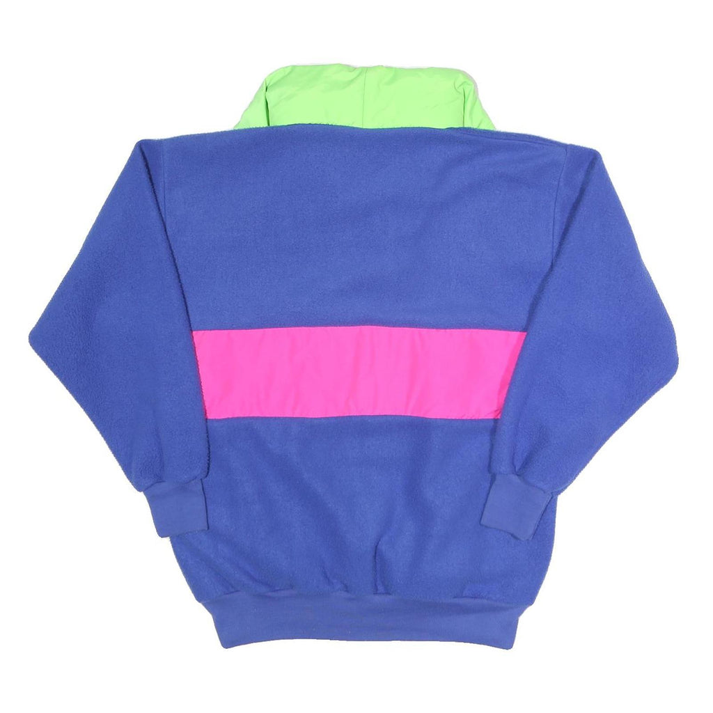 MOUNTAIN GEAR Mens Blue & Pink Colourblock Jacket S Polyester Zip Pullover