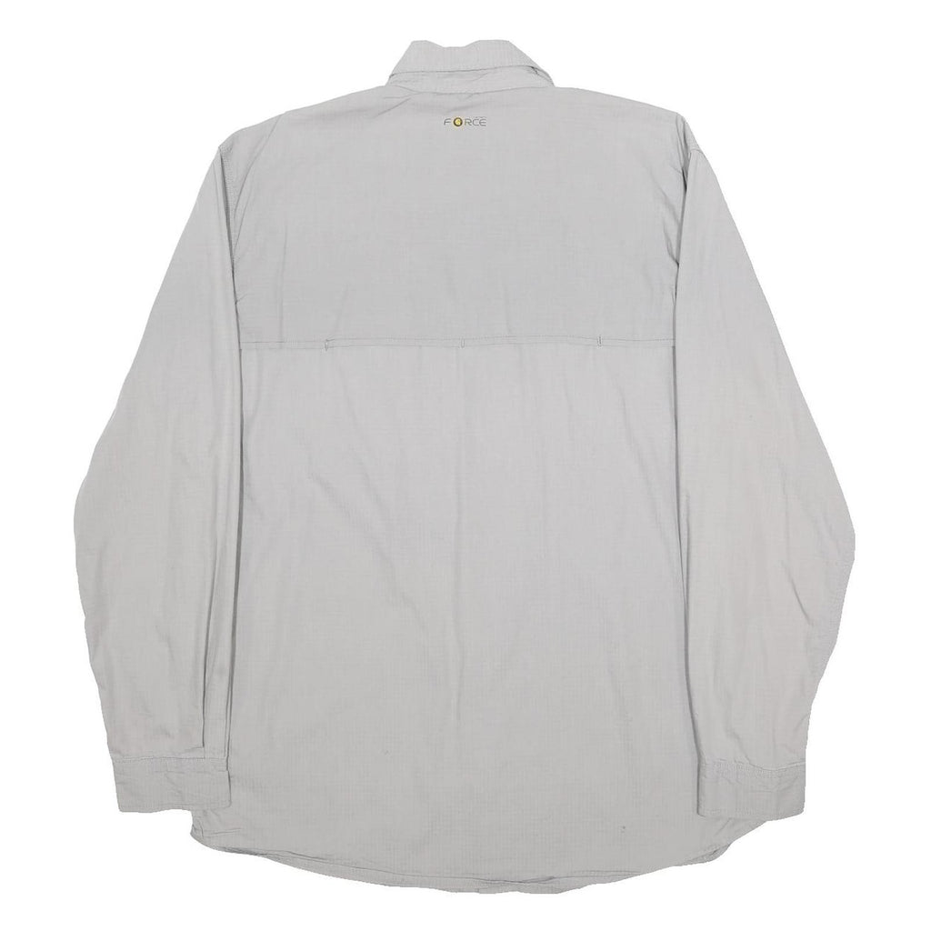 CARHARTT Mens Grey Workwear Cotton Blend Shirt L Utility Pocket Logo