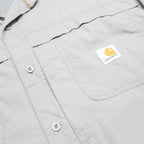 CARHARTT Mens Grey Workwear Cotton Blend Shirt L Utility Pocket Logo