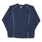 NIKE Mens Navy Blue Jacket L Polyester Plain Long Sleeve Regular Fit Sportswear