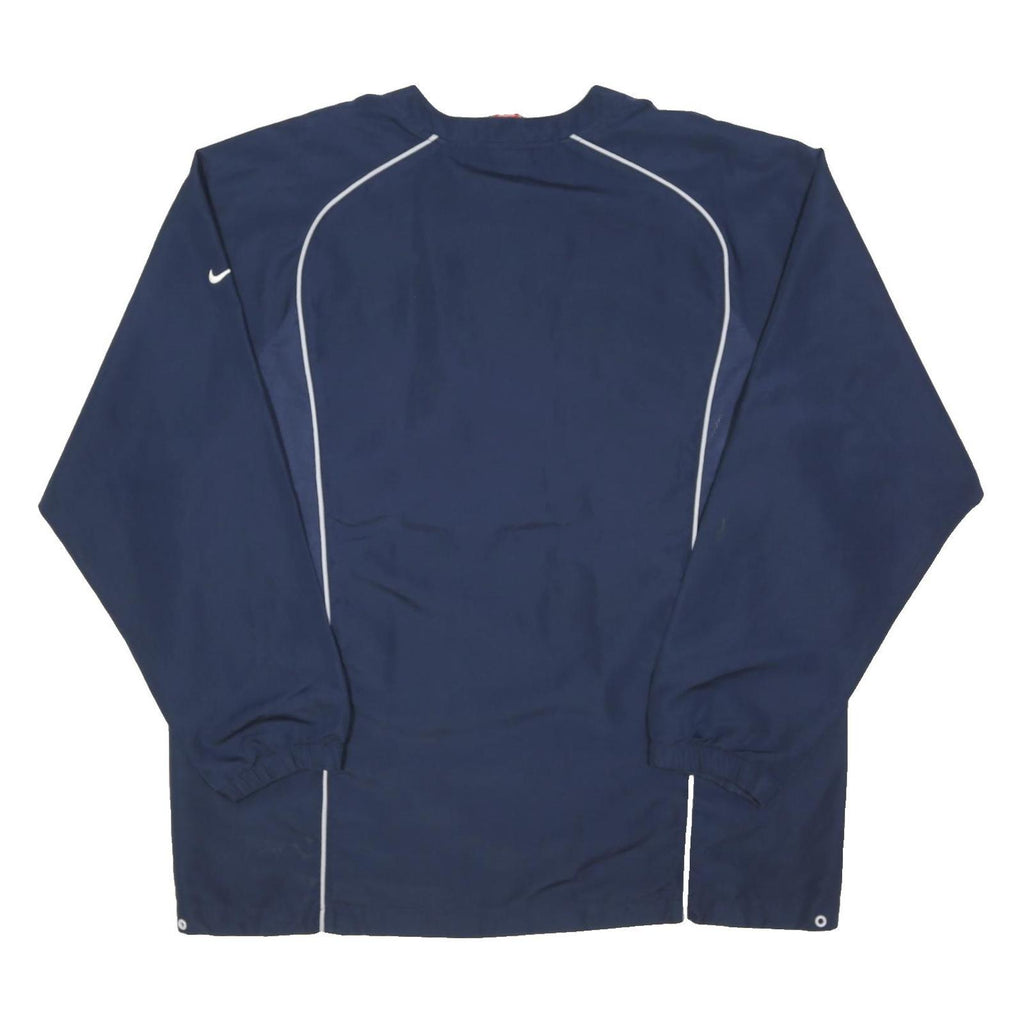 NIKE Mens Navy Blue Jacket L Polyester Plain Long Sleeve Regular Fit Sportswear
