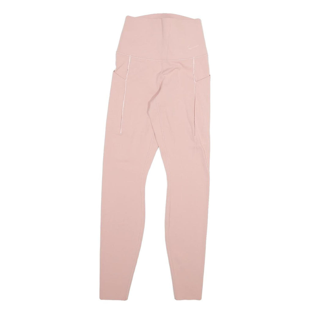 NIKE Womens Joggers Pink Slim Tapered XS W20 L26 Polyester Blend Sportswear