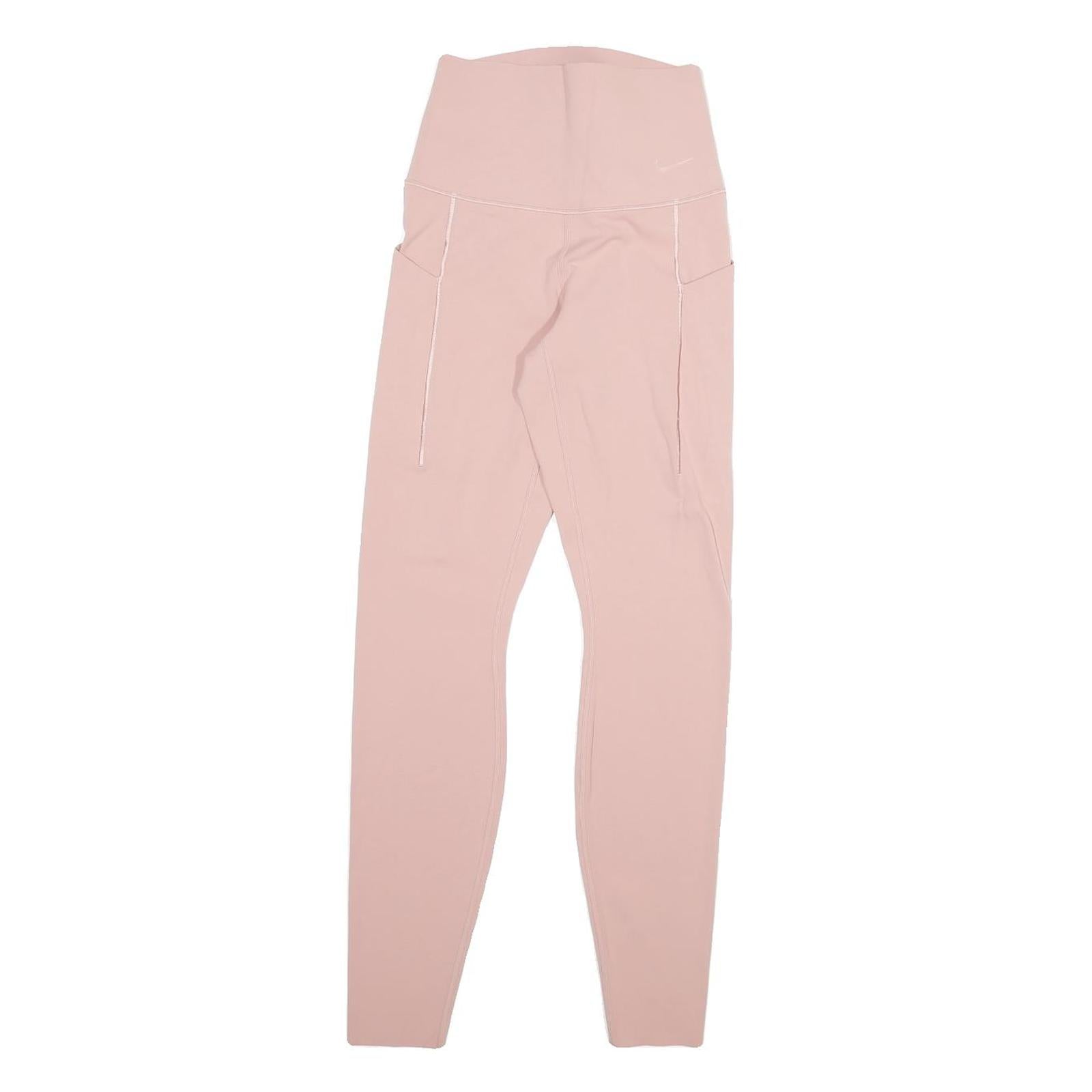 NIKE Womens Joggers Pink Slim Tapered XS W20 L26 Polyester Blend Sportswear