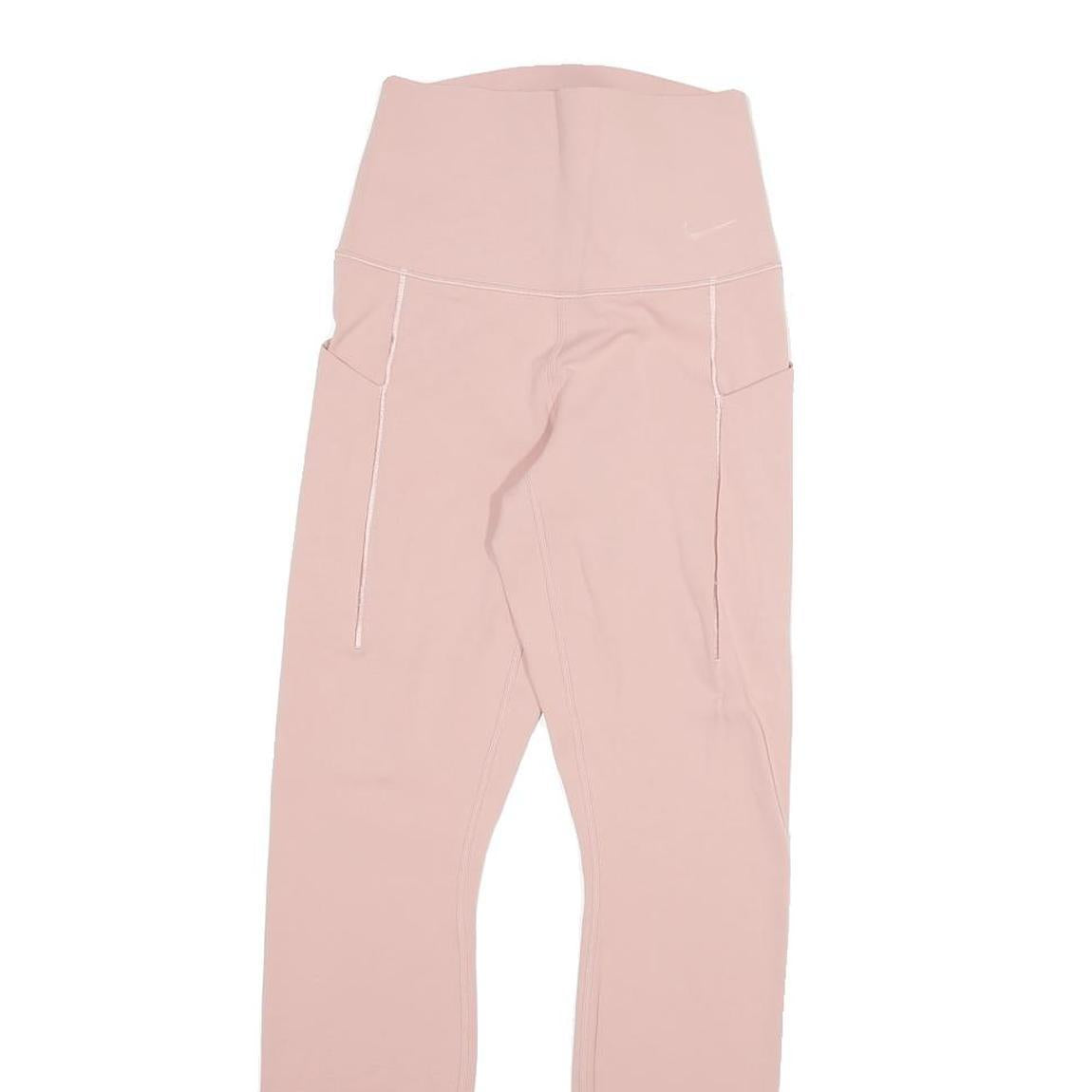 NIKE Womens Joggers Pink Slim Tapered XS W20 L26 Polyester Blend Sportswear