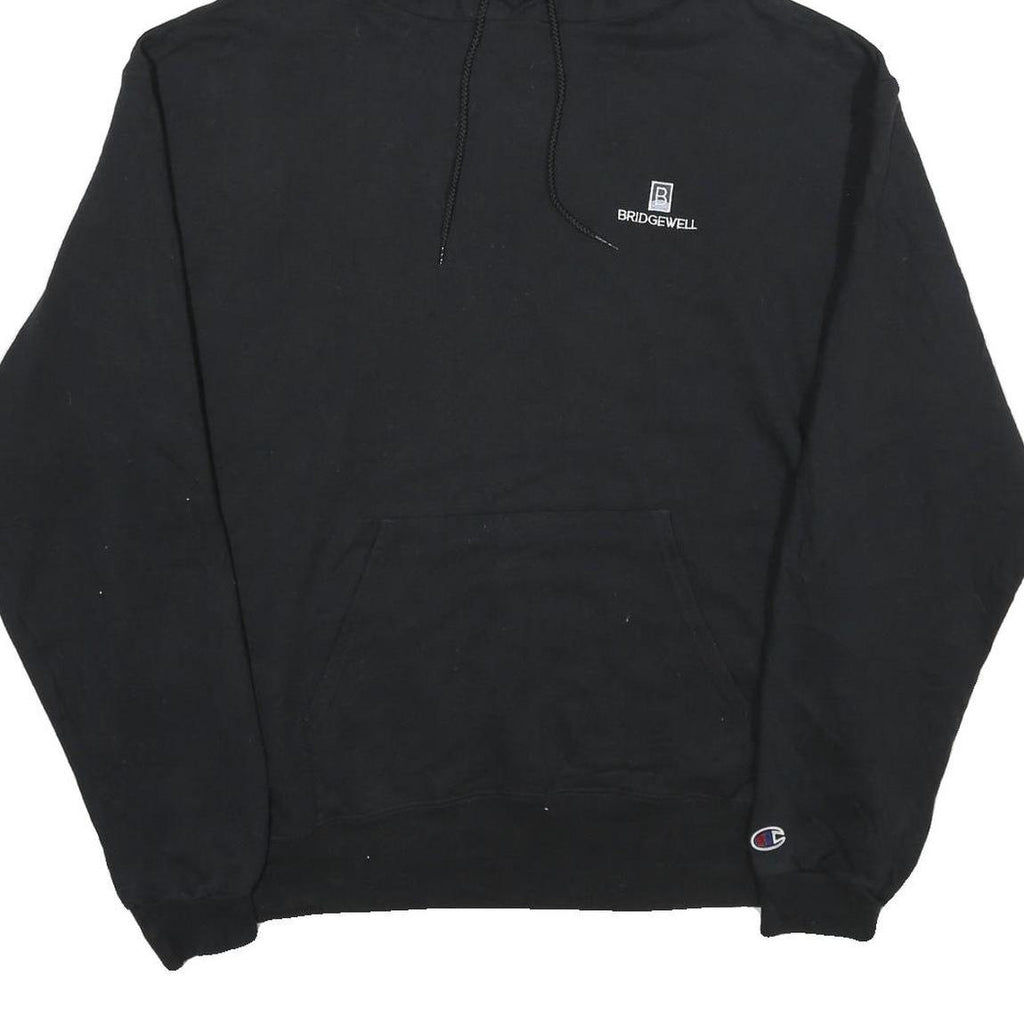 CHAMPION Mens Black Pullover Hoodie XL Casual Cotton Blend Sweatshirt