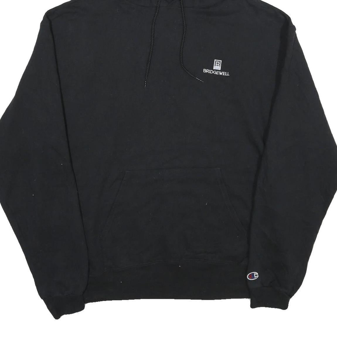 CHAMPION Mens Black Pullover Hoodie XL Casual Cotton Blend Sweatshirt