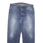 LEVI'S Mens Blue Cotton Blend Regular Straight Denim W36 L30 Classic Fit Jeans