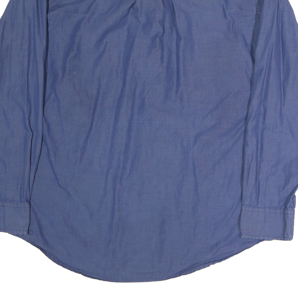 TOMMY HILFIGER Mens Blue Shirt L Button-Down Collar Long Sleeve Cotton Classic
