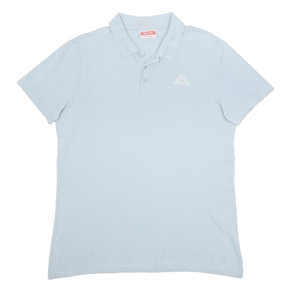 KAPPA Mens Blue XL Cotton Short Sleeve Basic Polo Shirt Classic Logo