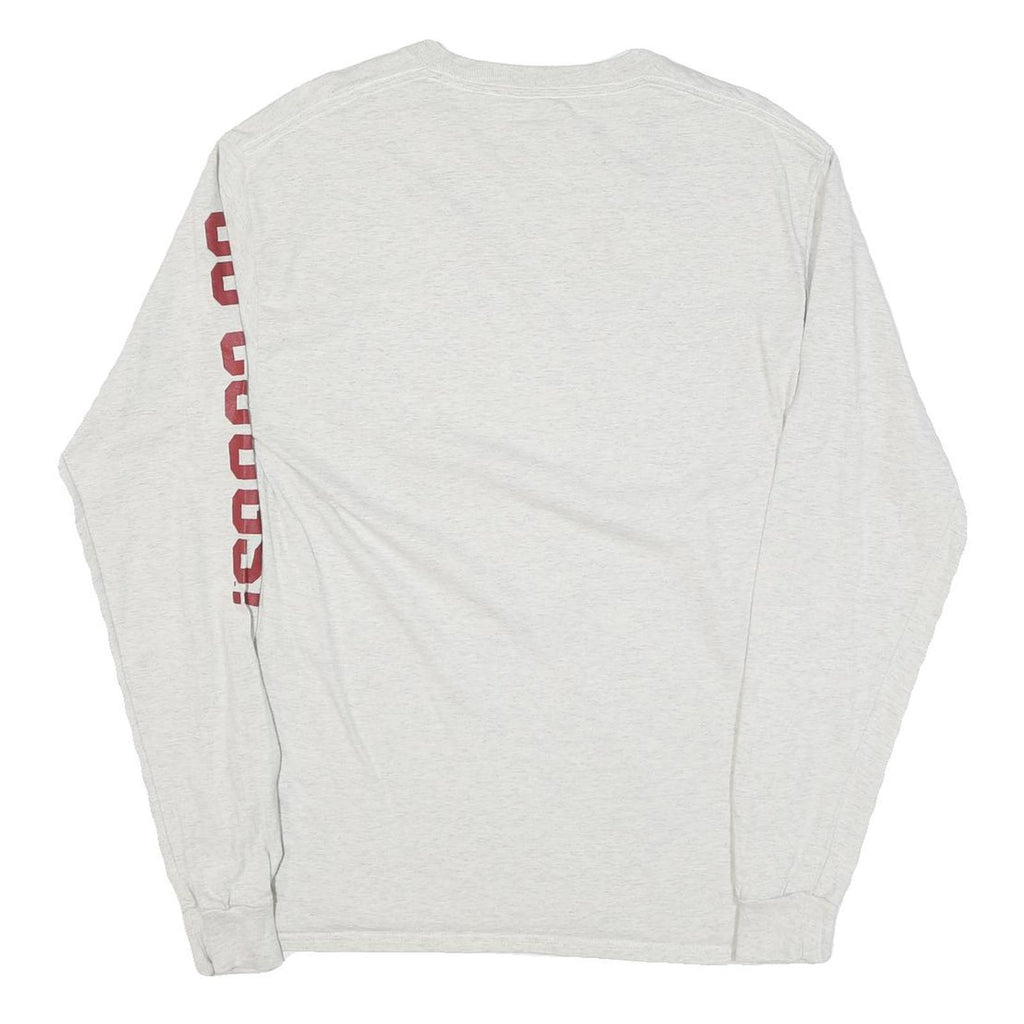 CHAMPION Mens White WSU Cougars Long Sleeve Crew Neck Cotton Blend T-Shirt M