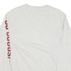 CHAMPION Mens White WSU Cougars Long Sleeve Crew Neck Cotton Blend T-Shirt M
