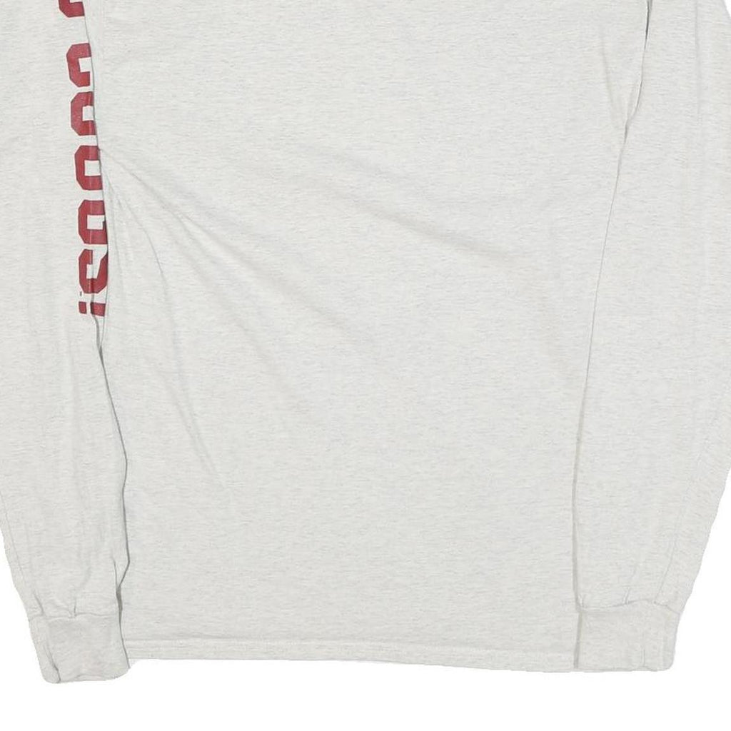 CHAMPION Mens White WSU Cougars Long Sleeve Crew Neck Cotton Blend T-Shirt M