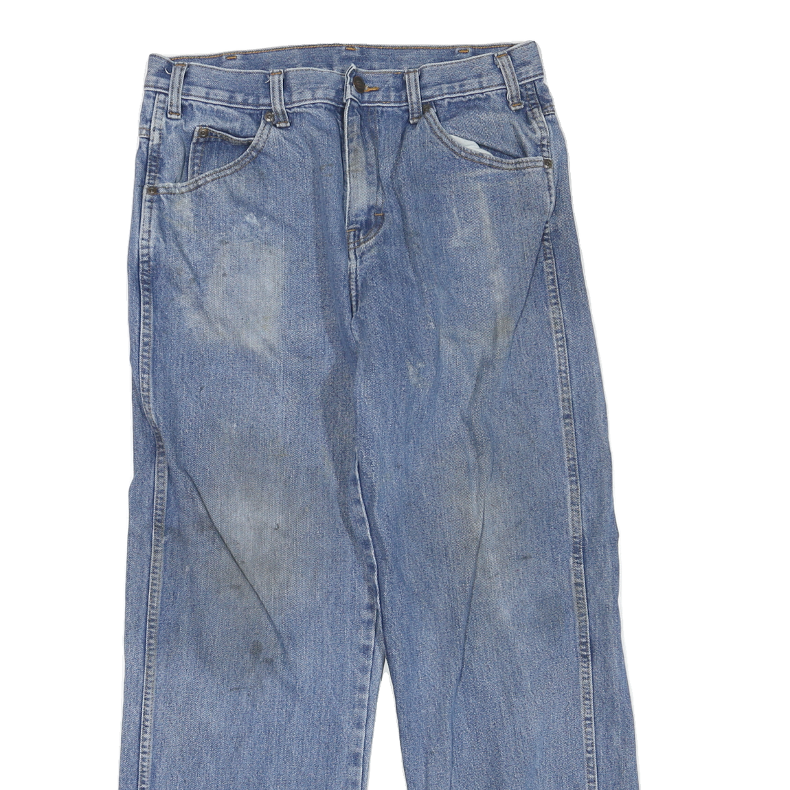 DICKIES Mens Regular Fit Blue Denim Jeans W30 L28 Casual Zip Closure Workwear