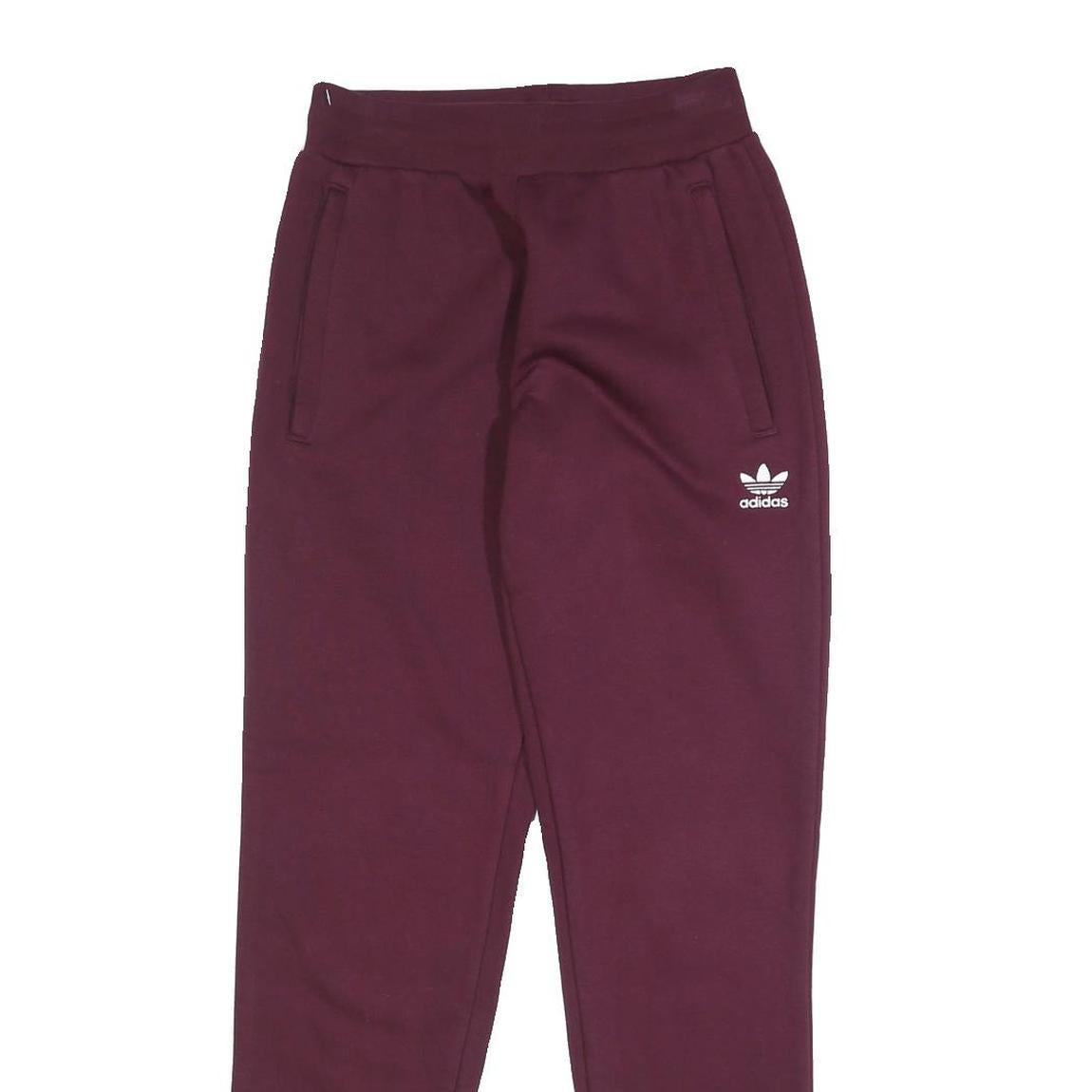 ADIDAS Womens Joggers Maroon XS W22 L28 Slim Tapered Fit Casual Sweatpants