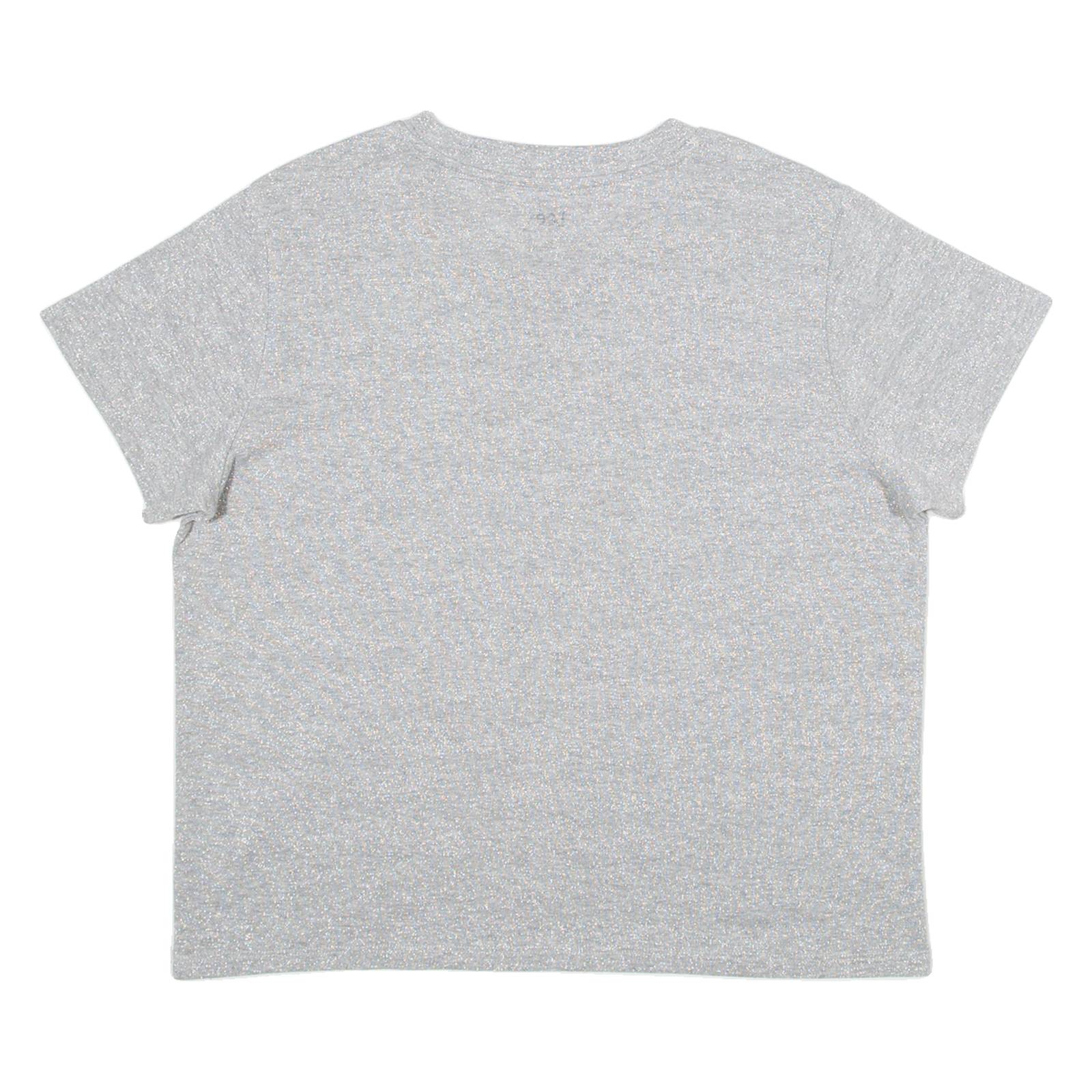 LEE Womens T-Shirt Silver XS