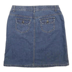 CHRISTOPHER & BANKS Womens Blue Denim Mini Cotton Blend Skirt L Casual
