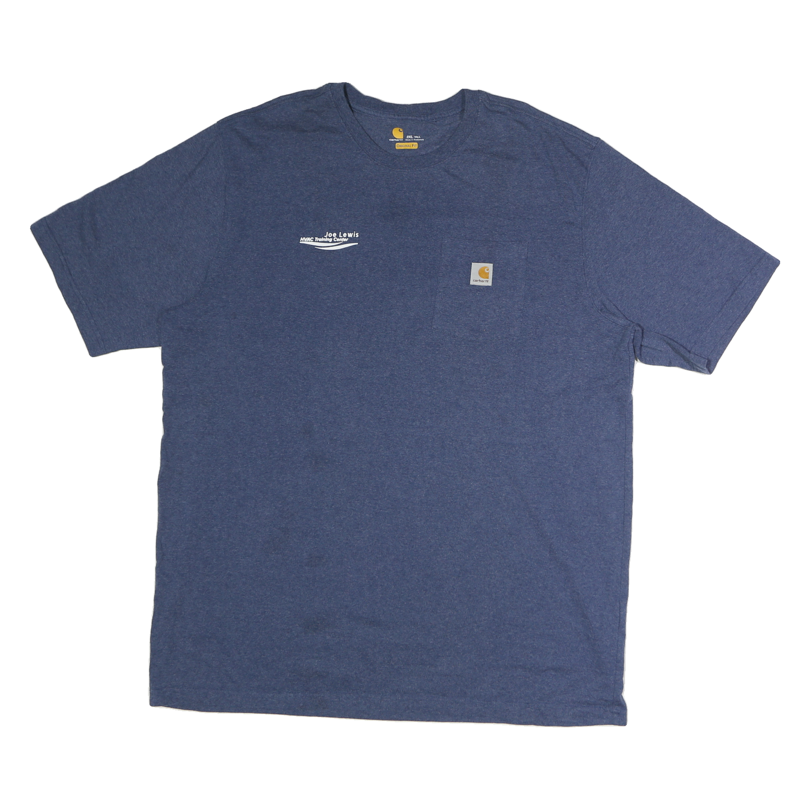 CARHARTT Mens Blue 2XL Pocket T-Shirt Short Sleeve Crew Neck Workwear Casual