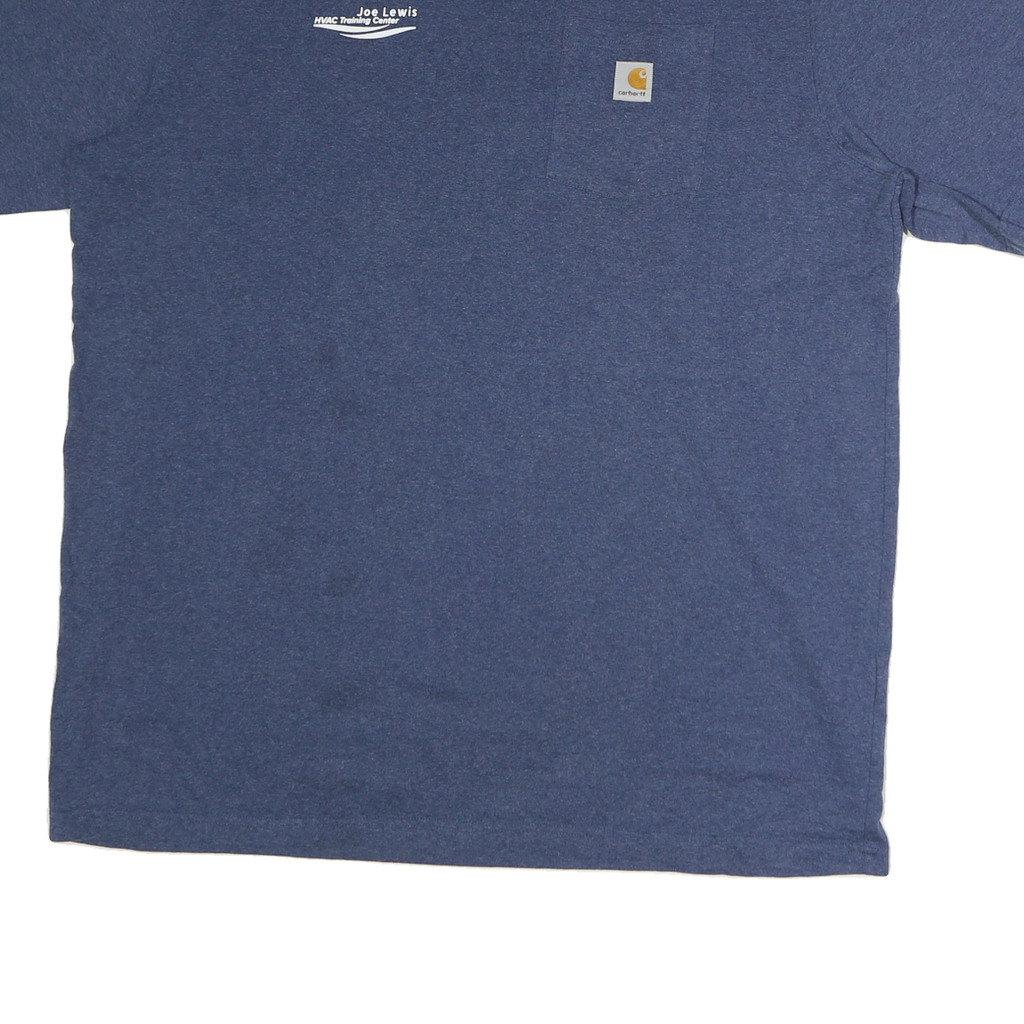CARHARTT Mens Blue 2XL Pocket T-Shirt Short Sleeve Crew Neck Workwear Casual