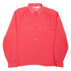 Womens Shirt Pink Collared Long Sleeve L