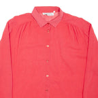 Womens Shirt Pink Collared Long Sleeve L