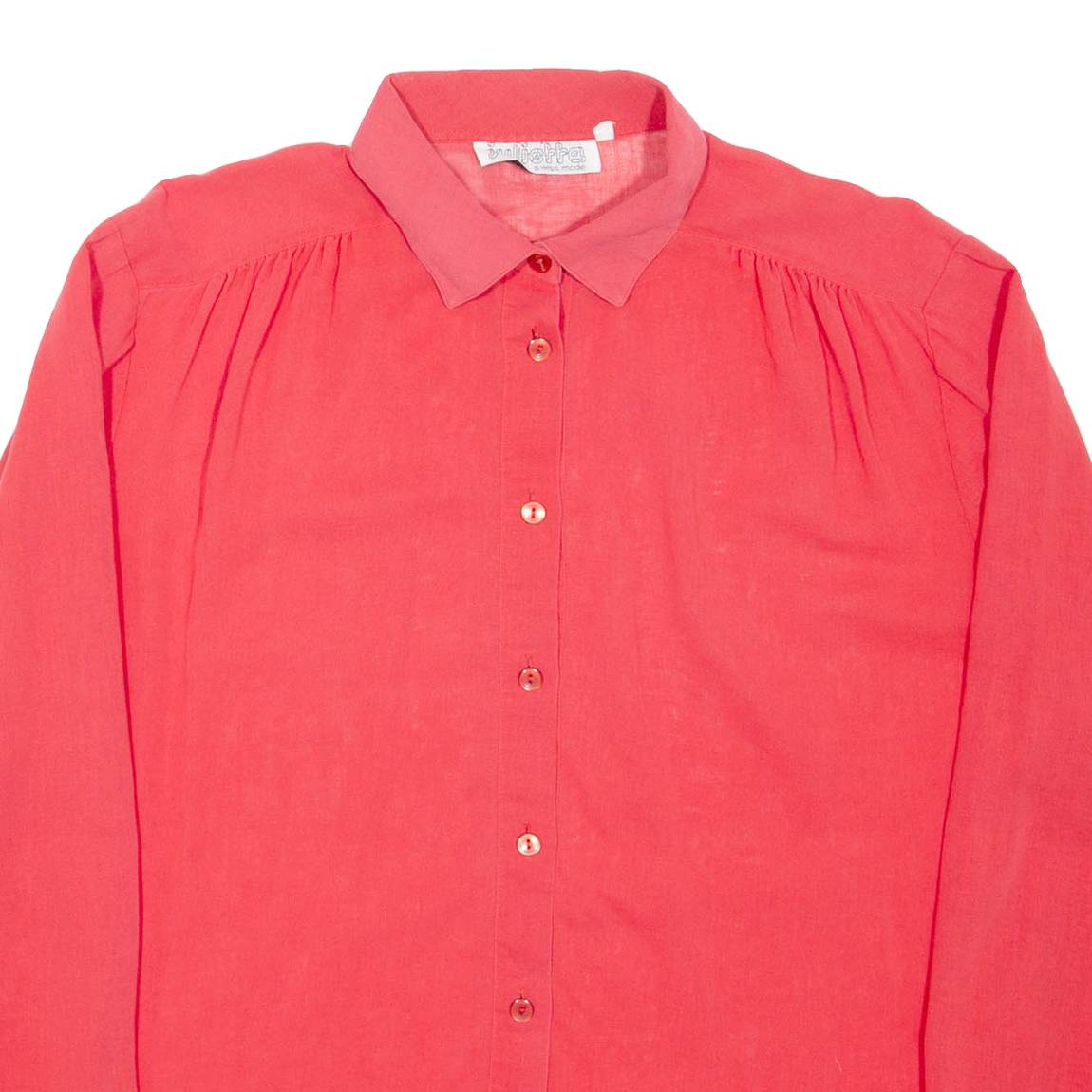 Womens Shirt Pink Collared Long Sleeve L