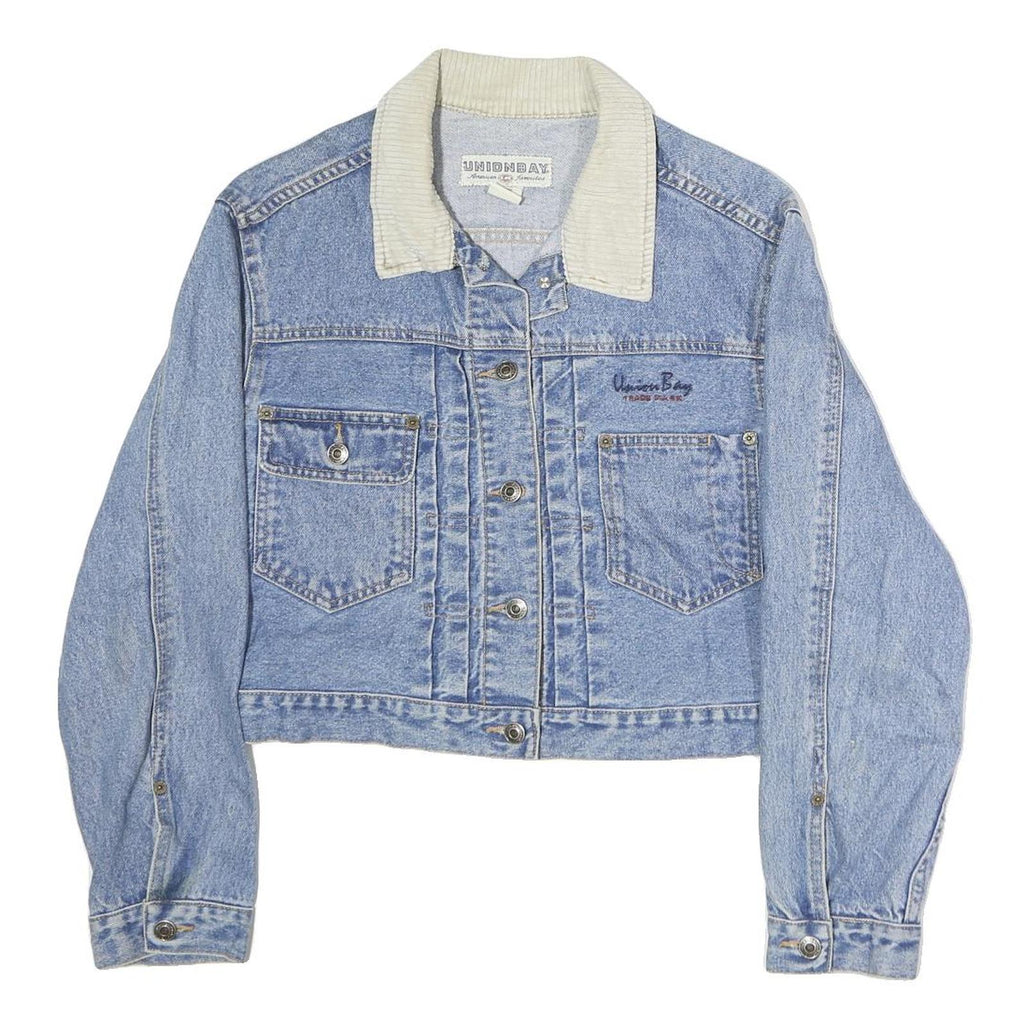 UNION BAY Womens Blue Cotton Denim Jacket M Button Plain Classic Casual