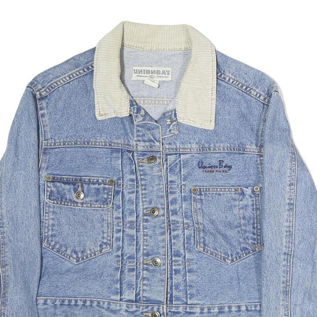 UNION BAY Womens Blue Cotton Denim Jacket M Button Plain Classic Casual