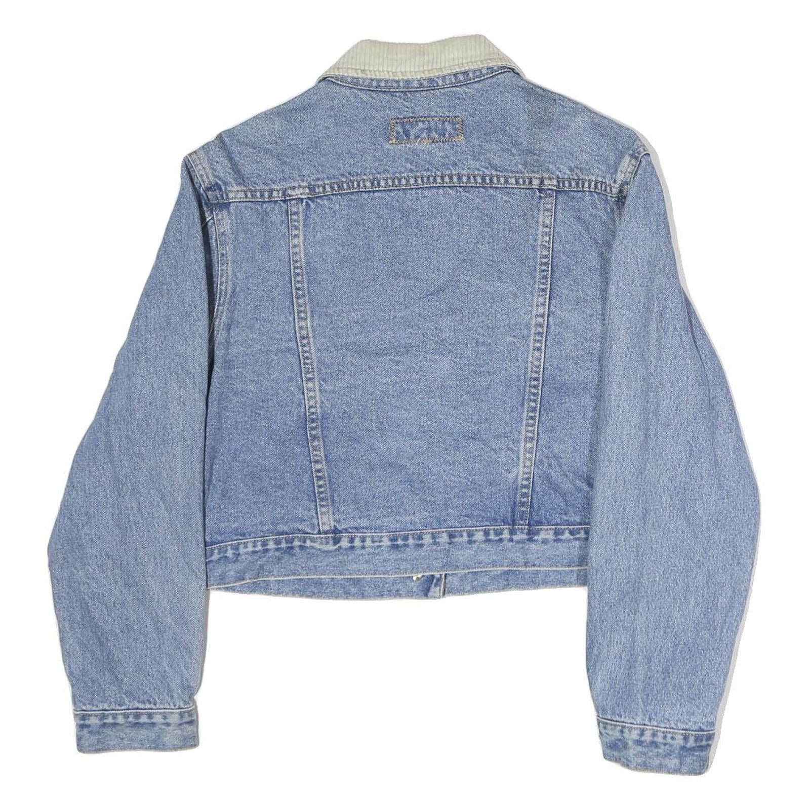 UNION BAY Womens Blue Cotton Denim Jacket M Button Plain Classic Casual