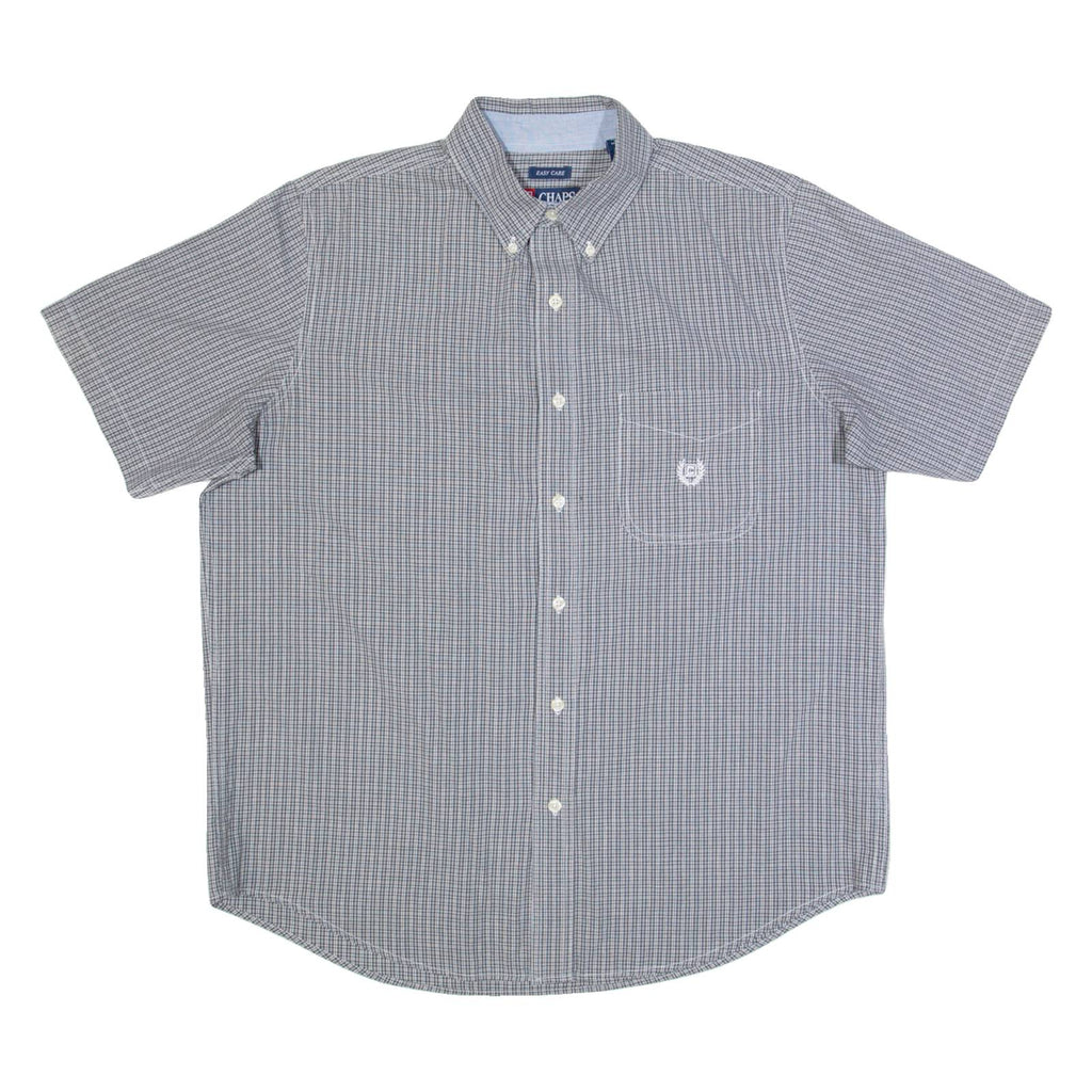 CHAPS Mens Shirt Black Check L