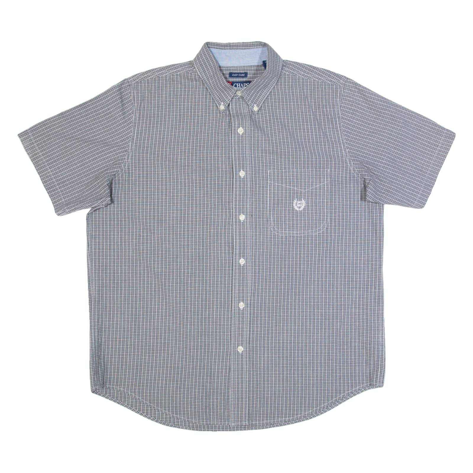 CHAPS Mens Shirt Black Check L