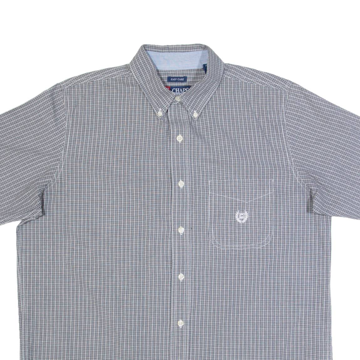 CHAPS Mens Shirt Black Check L