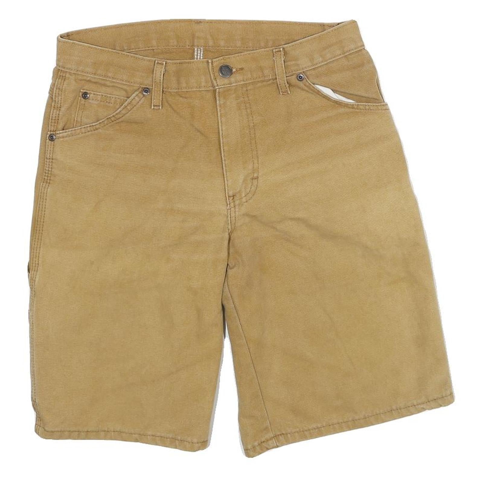 DICKIES Mens Shorts Beige Casual Cotton Blend L W30 Workwear Style