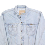 WRANGLER Mens Blue Denim Button Jacket L Cotton Blend Classic Casual