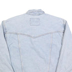 WRANGLER Mens Blue Denim Button Jacket L Cotton Blend Classic Casual