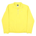 NIKE Womens Yellow Plain Pullover Jumper Crew Neck Basic Knit Size L Sportswear