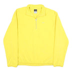 NIKE Womens Yellow Plain Pullover Jumper Crew Neck Basic Knit Size L Sportswear