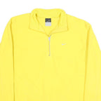 NIKE Womens Yellow Plain Pullover Jumper Crew Neck Basic Knit Size L Sportswear