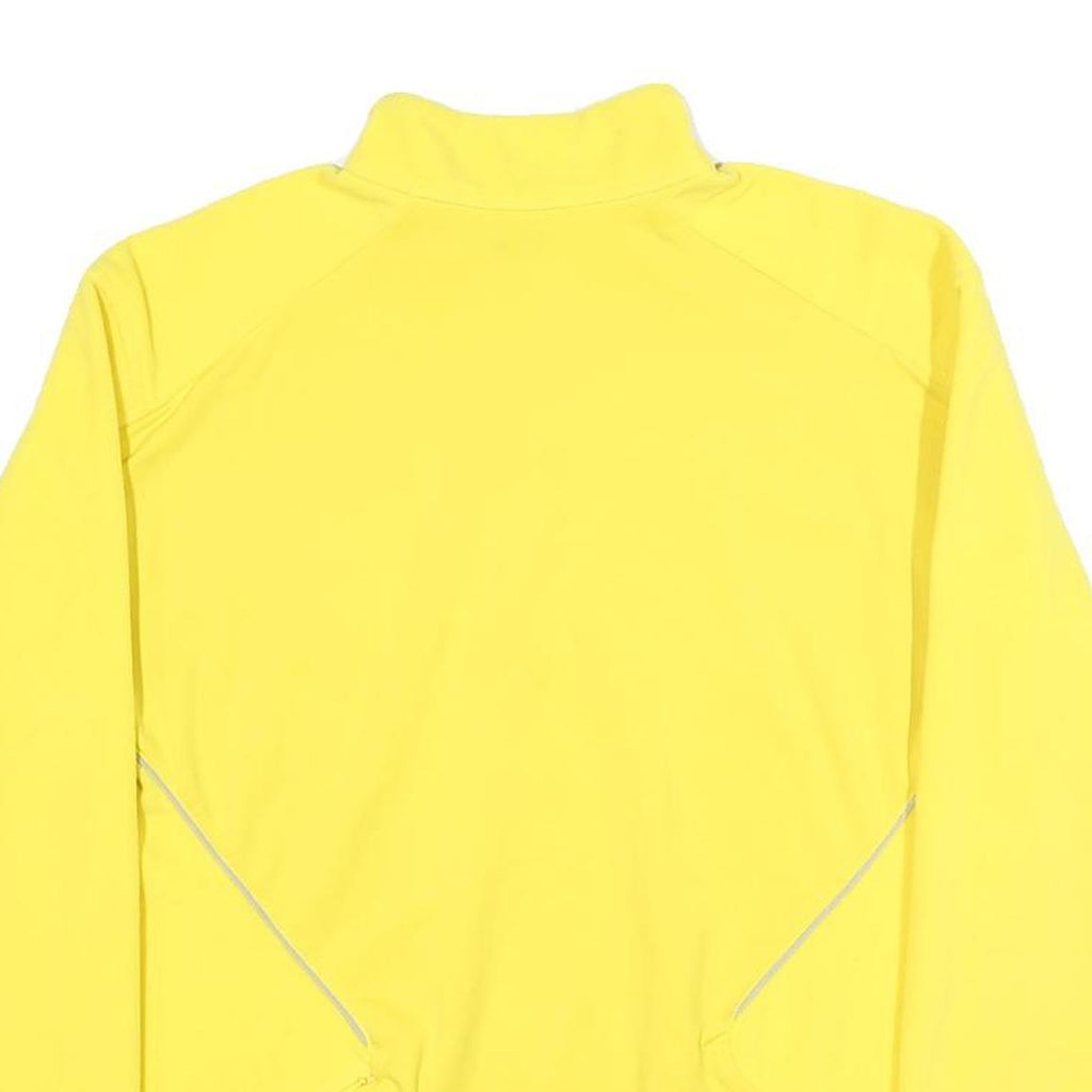 NIKE Womens Yellow Plain Pullover Jumper Crew Neck Basic Knit Size L Sportswear