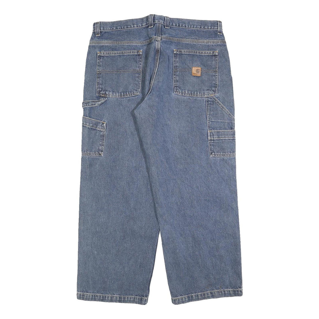 CARHARTT Mens Jeans Blue Relaxed Straight Denim Medium W36 L30 Workwear