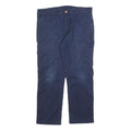 CARHARTT Mens Cotton Blend Navy Relaxed Straight Trousers W36 L30 Casual