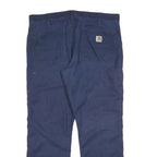 CARHARTT Mens Cotton Blend Navy Relaxed Straight Trousers W36 L30 Casual