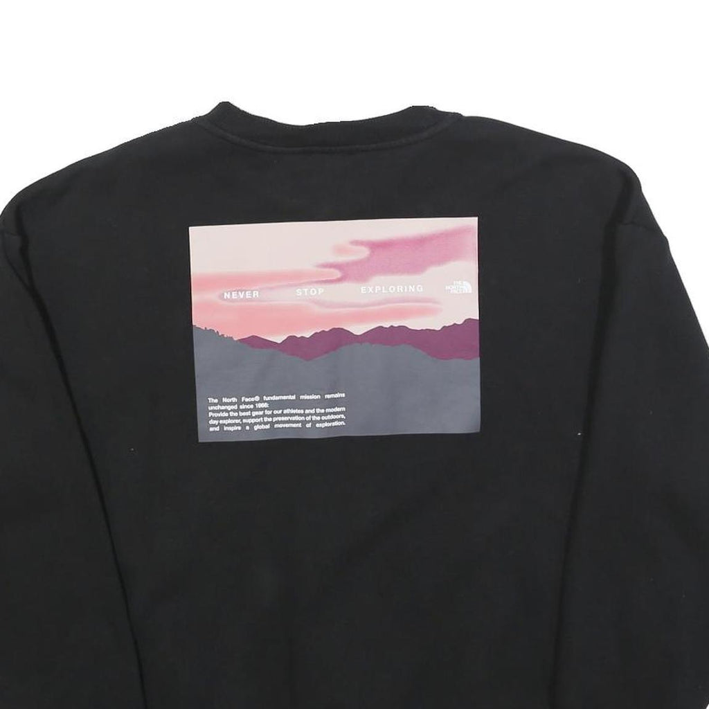 THE NORTH FACE Womens Black Sweatshirt XL Crew Neck Cotton Blend Outdoor Graphic